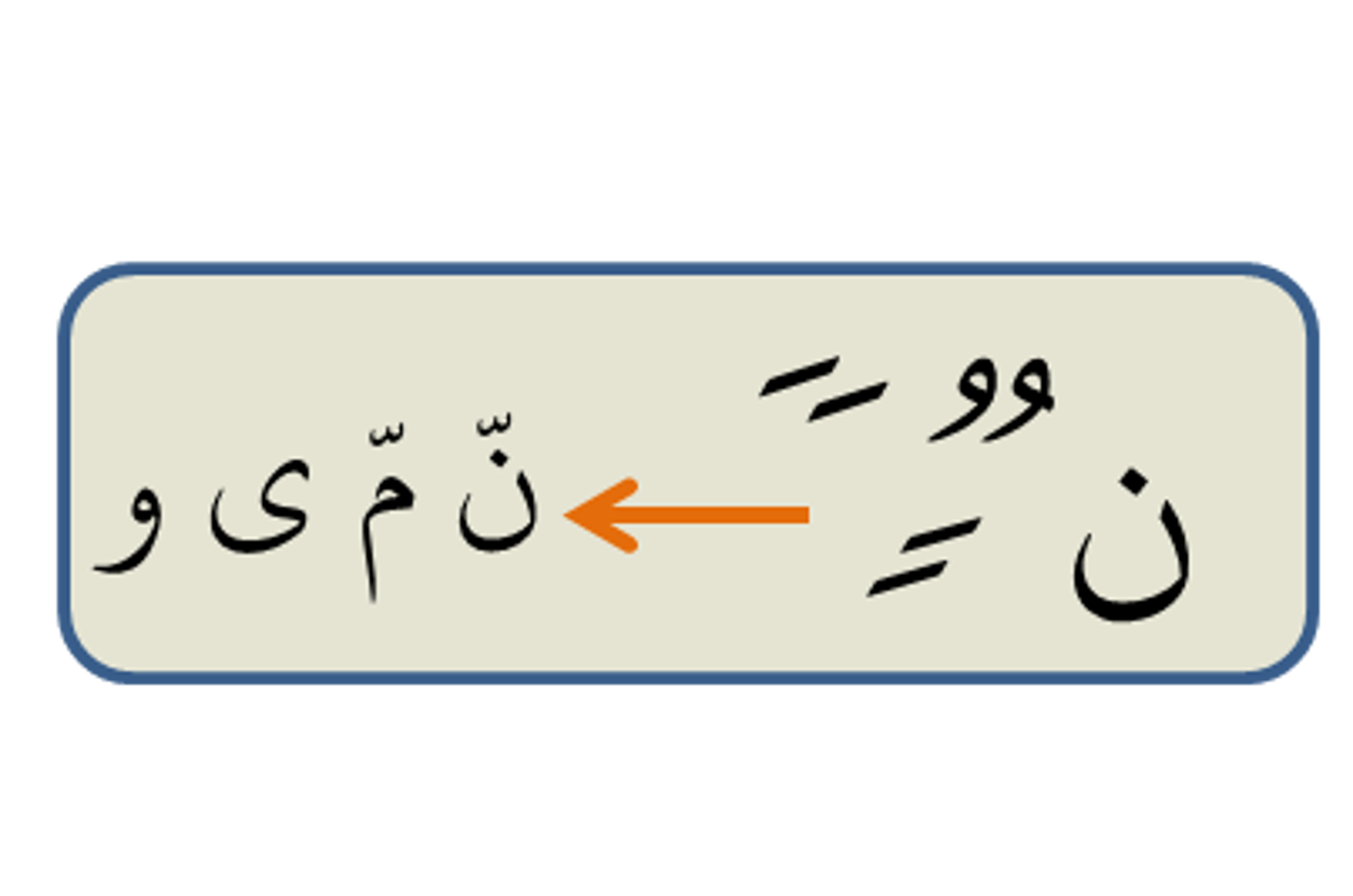 <p>Noon sakinah or Tanween followed by Noon Mushadada, Meem Mushadada, Waw or Ya.</p>