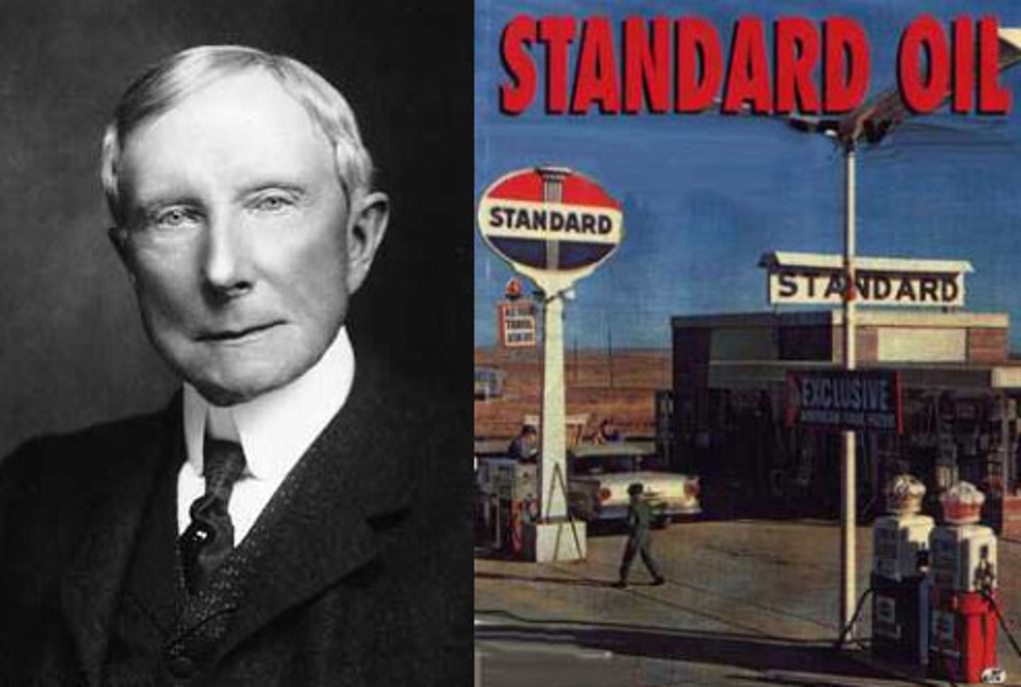 <p>John D. Rockefeller's company that gained a monopoly over the world petroleum market with the practice of trusts and swift elimination of competition.</p>