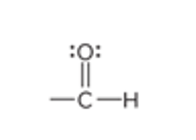 <p>Carbonyl (C = O) at end of chain</p>