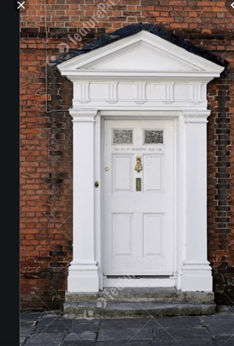 <p>pedimented doorway</p>