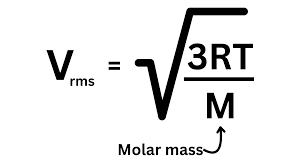 <p> </p><p>R = 8.3145 J/Kxmol (J = Joule = Kg x m² / s²)</p><p>T = temp of gas in K</p><p>M = molar mass of a mole of gas IN KILOGRAMS</p><p>final units in m/s</p>