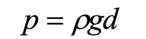 describes variation of pressure with depth in a fluid at rest 
where density and gravitational acceleration are constants so pressure increases linearly with depth