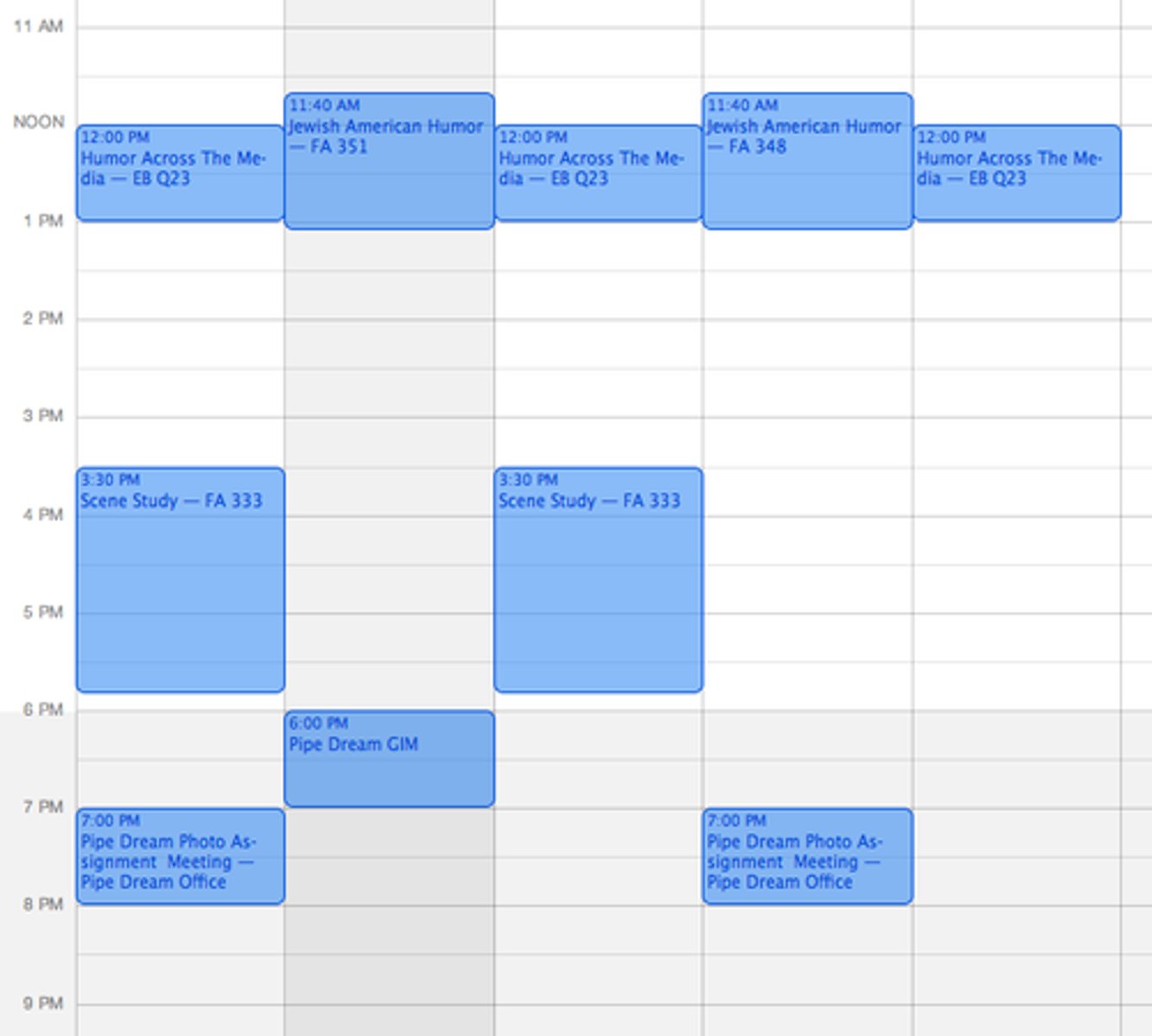 <p>schedule</p>