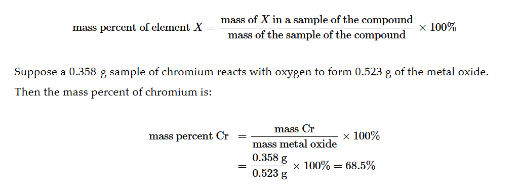 <p>Divide the grams of the element you want to find by the grams of the compound you have, then multiply by 100% (move the decimal to the right)</p>
