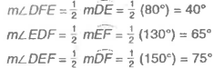 <p>Half the measure of its intercepted arc.</p>