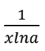 <p>1/(xlna)</p>