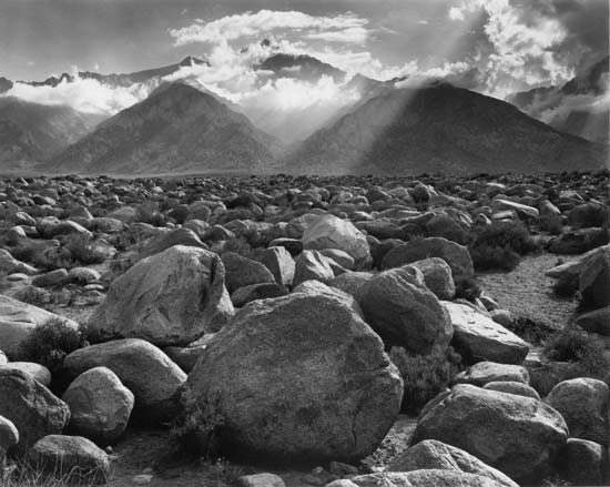 <p>Ansel Adams — <em>Mount Williamson: Clearing Storm</em> (1944)</p>