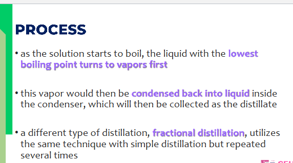 <p>simple distillationn process</p>