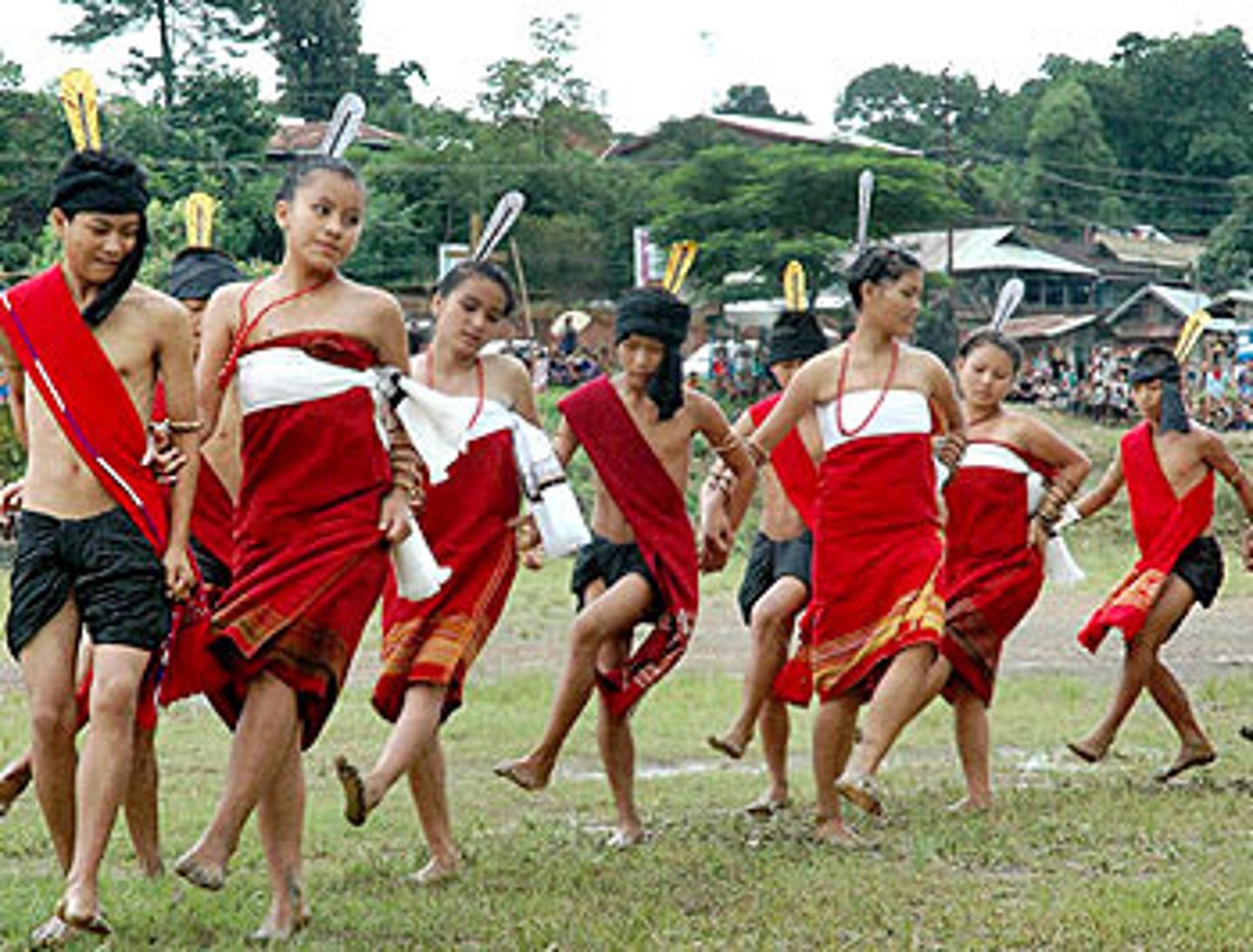 <p>/ˈtraɪbəl/ • Adjective • Relating to a tribe or tribes. • Thuộc bộ lạc. • The tribal group performed traditional dances at the festival.</p>