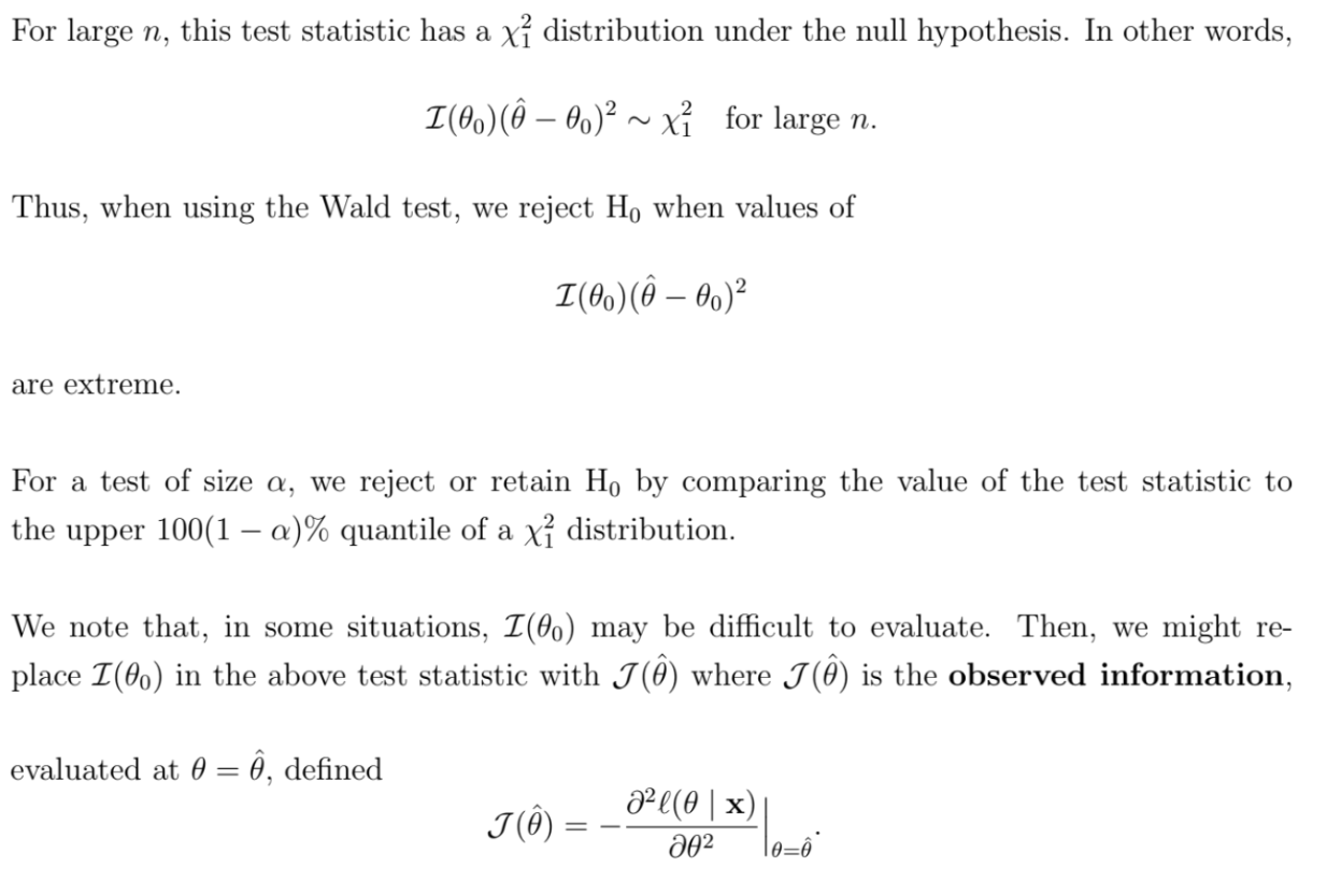<p>Testing the null hypothesis $$H_0:\theta=\theta_0$$ against the general alternative $$H_1: \theta \not= \theta_0$$ </p>