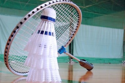 <p>I play badminton</p>