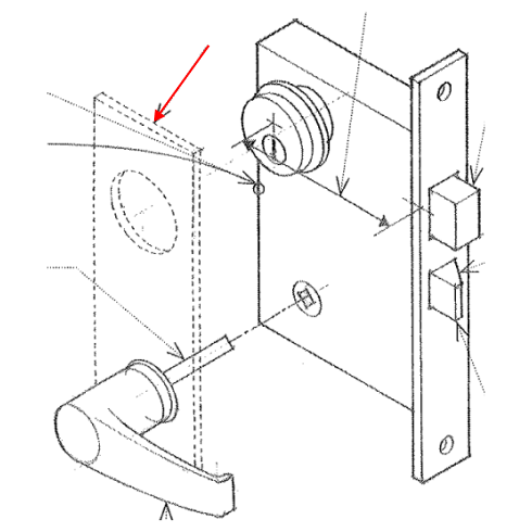 <p>A protective or ornamental plate, as around a keyhole, doorknob, drawer pull, or light switch</p>