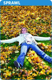 <p><em>To spread out in a relaxed or ungainly way; uncontrolled urban expansion.</em></p><p><br></p>