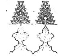 <p>A type of bold cresting often crowned the walls instead of a cornice. The noble type of entrance, specially used in India, consisting of a high fourcentered arch in a square frame, resembling a Tudor arch, and crowned by a semi-dome, has already been described. In later Mogul architecture the walls were divided into panels by perpendicular and horizontal inclosing lines</p>