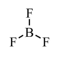 <p>3 bonding e- pairs</p><p>0 lone e- pairs</p><p>120 degrees</p><p></p>