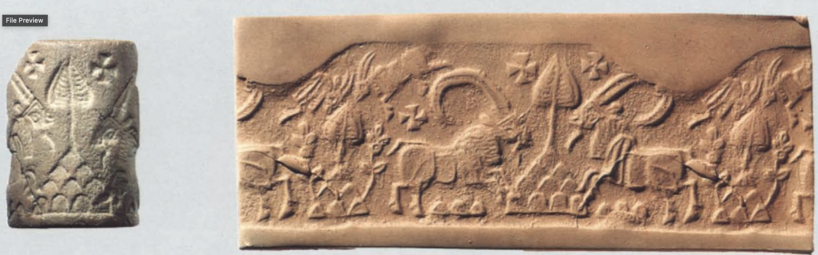 <p>Cylinder Seal with Caprids and Trees</p>