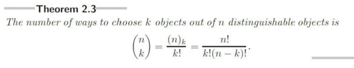<p>Order does not matter, no replacement. NCR on calculator</p>