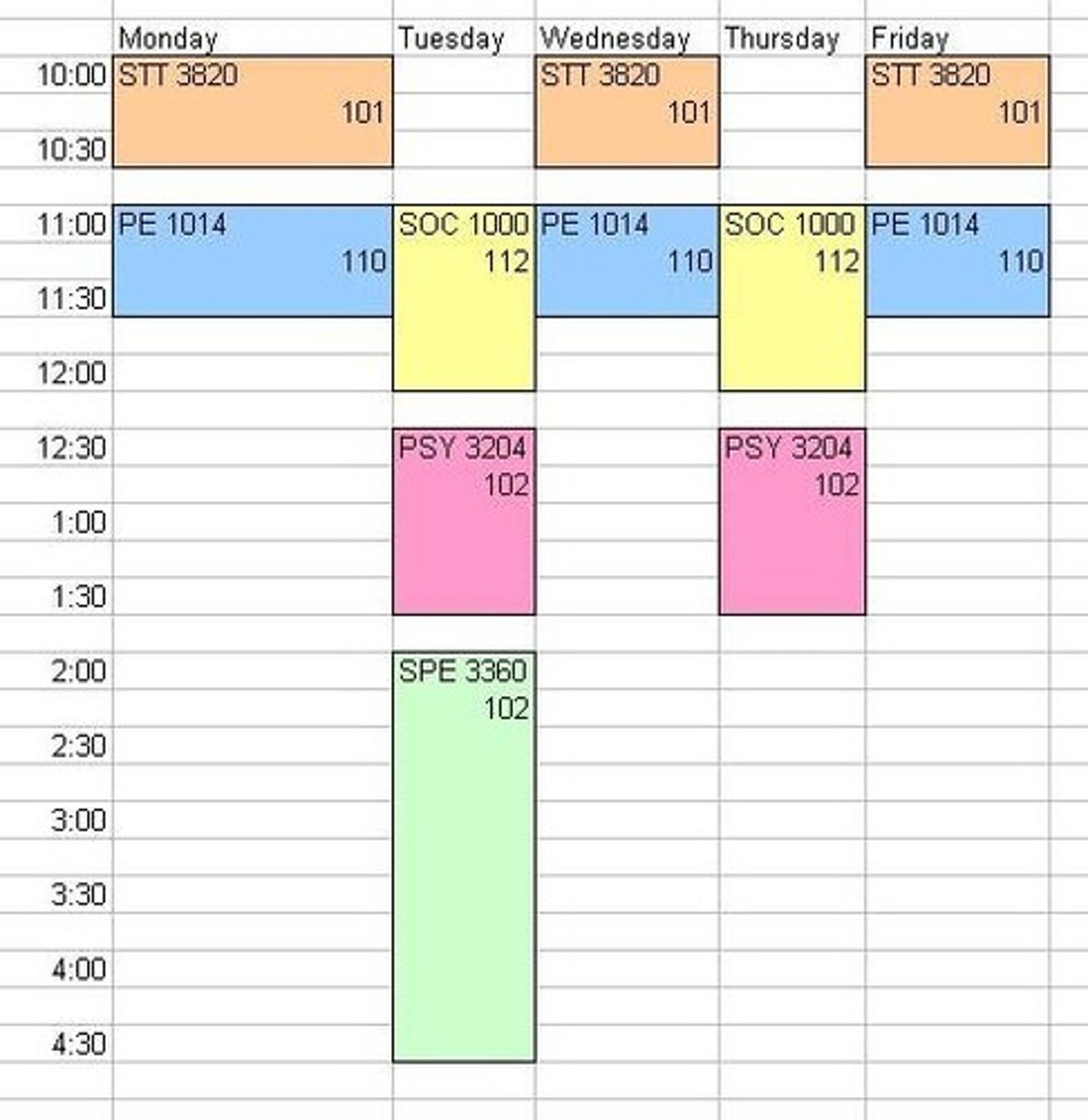 <p>At what time is the class?</p>