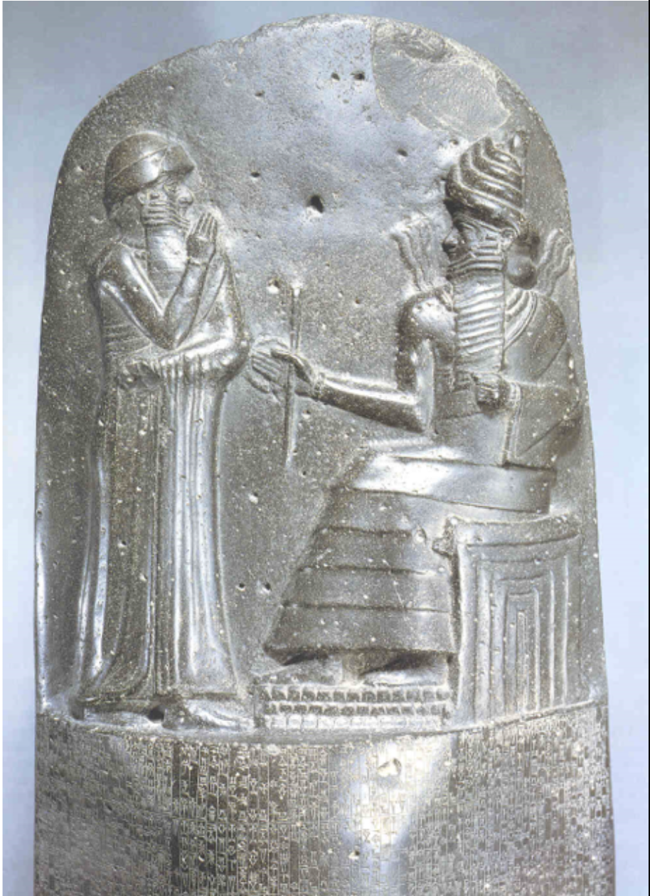 <p>stele of hammurabi</p>