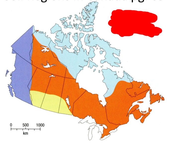 <p>What is the light blue soil region?</p>