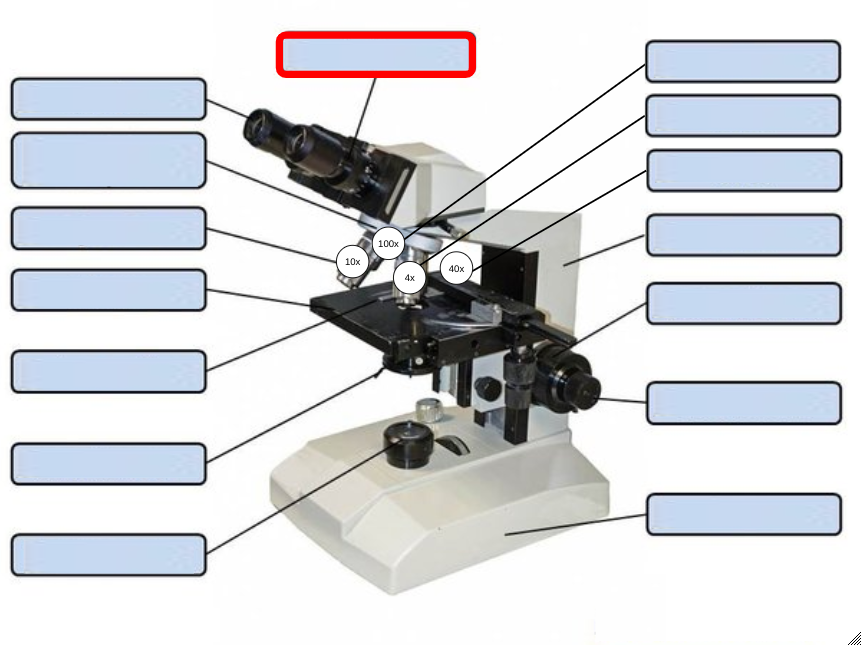 <p>Label the following microscope part.</p>