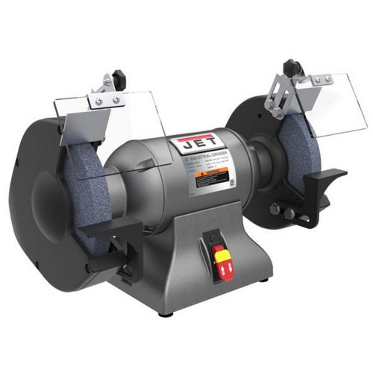 <p>A grinding machine that has been mounted to a bench or table.</p>