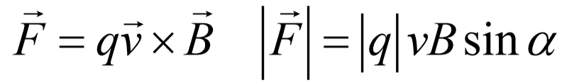 <p>alpha is the angle between the velocity and magnetic field vectors </p>