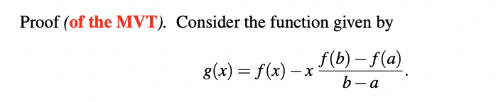 <p>Proof of MVT </p>