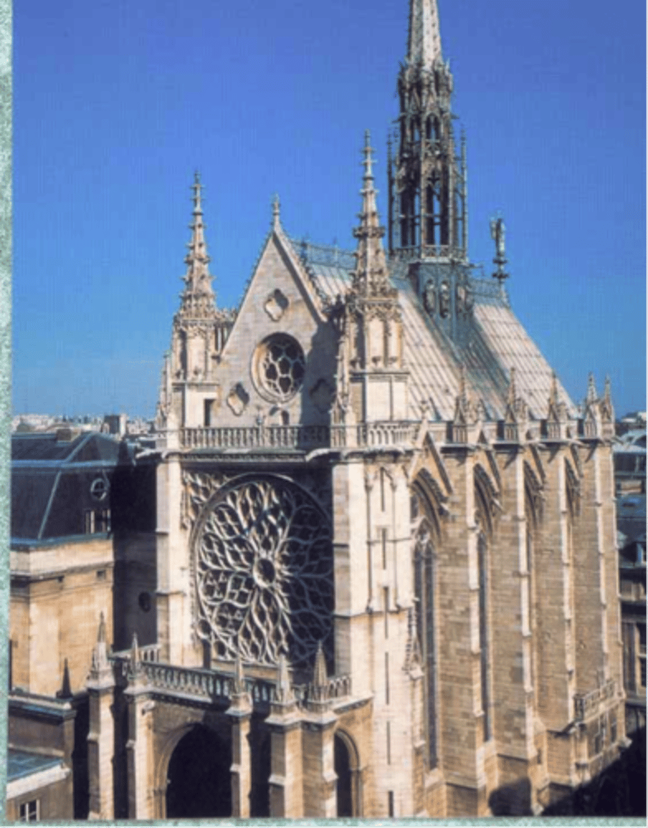 <p>une église royale situé sur l'île de la Cité, célèbre pour ses vitraux</p>