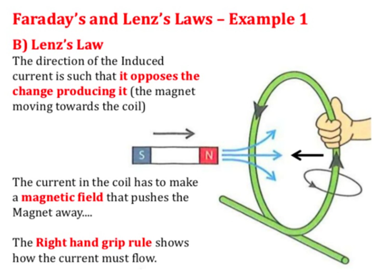 <p>The induced e.m.f is always in such a direction as to oppose the change that caused it.</p>