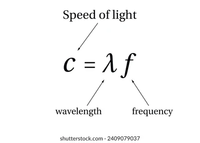 <ul><li><p>3.00 × 10^8</p></li><li><p>m/s</p></li><li><p>constant (always this same equation)</p></li></ul><p></p>