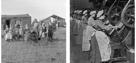 <p><span><span>The images shown illustrate a change that took place as the Second Agricultural Revolution coincided with the Industrial Revolution. Which of the following compares this geographic relationship between these revolutions?</span></span></p>