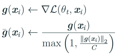 <ul><li><p>Clip the gradients using a hyperparameter <em>C</em>.</p></li><li><p>Per-example L2 norm.</p></li></ul><p>=&gt; Gradient will still point in correct direction = slower.</p>