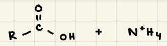Hydorlysis, Acidic Medium: R-COOH + NH4
