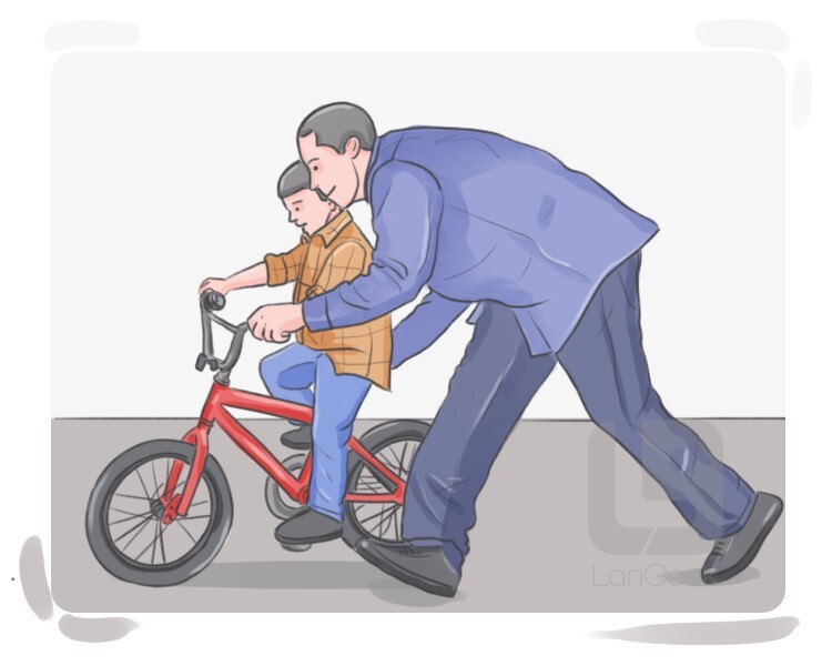 <p>To depend on.</p>