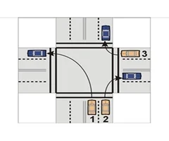 The car that made a correct turn was