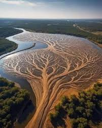a usually triangular alluvial deposit at the mouth of a river.