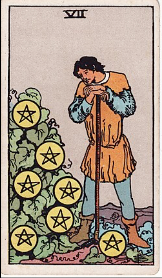 <p>VII of Pentacles (7)</p>