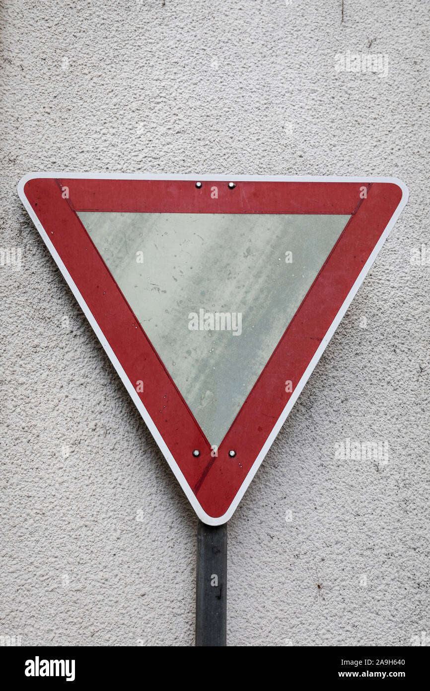<p>What does a red inverted triangle sign indicate </p>