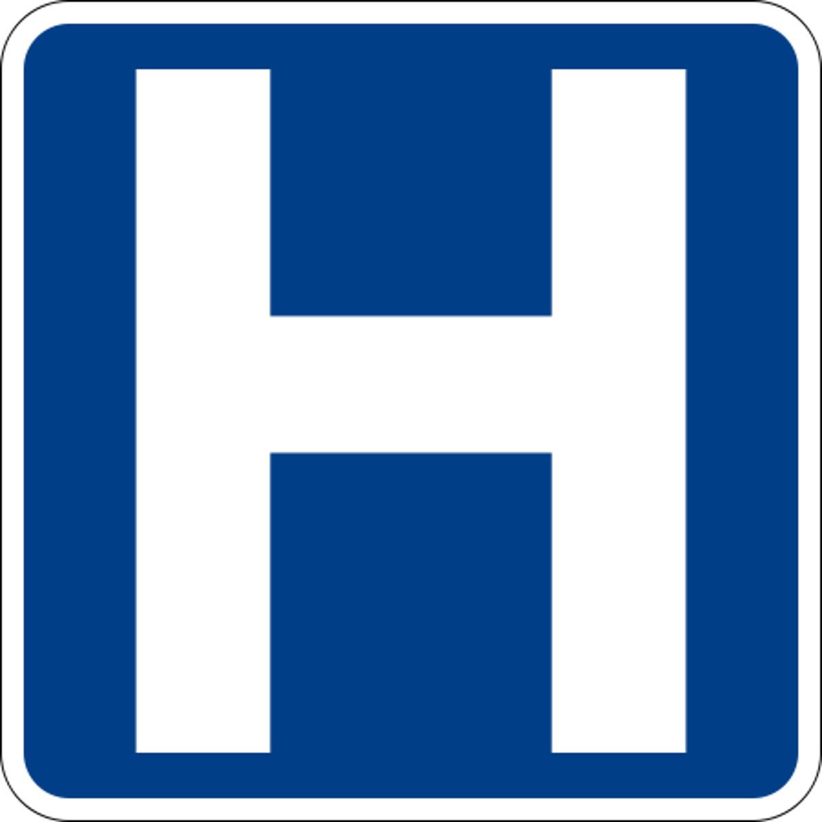 <p>an informational sign for a hospital</p>