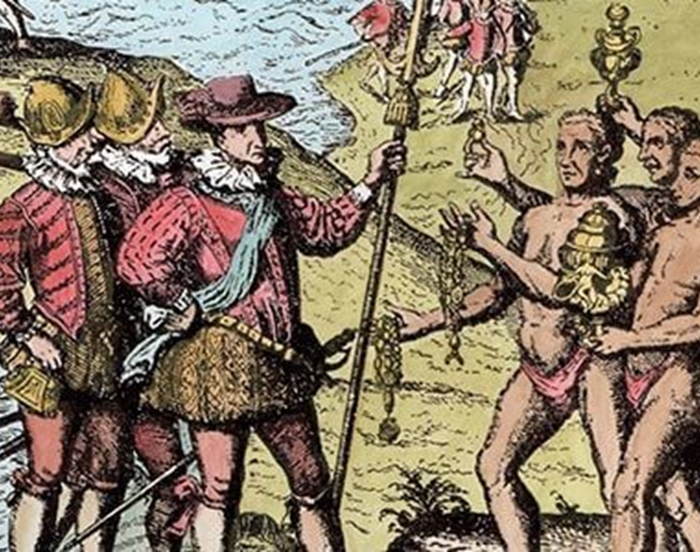 <p><span>forced the natives to pay tribute by way of labor, goods, or gold</span></p>