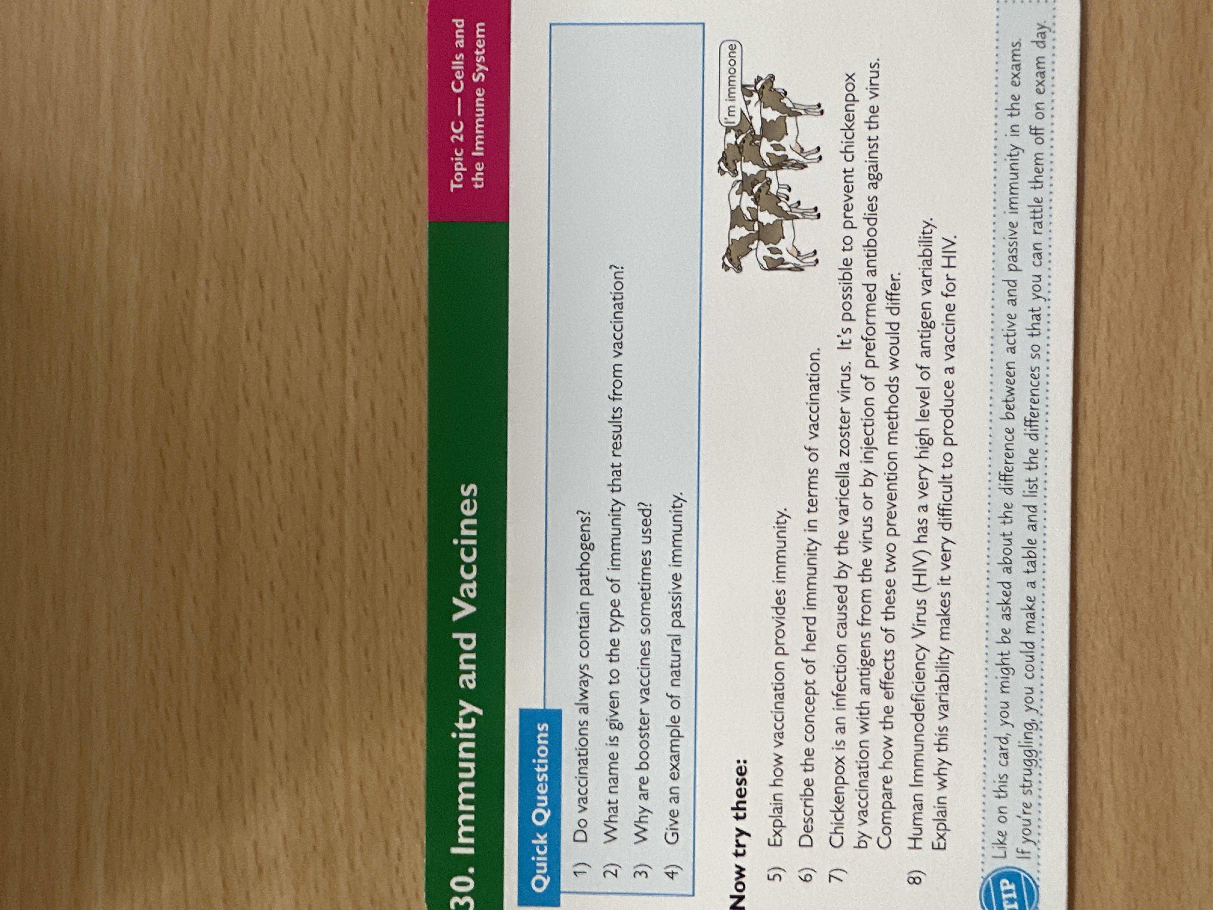 Immunity and vaccines