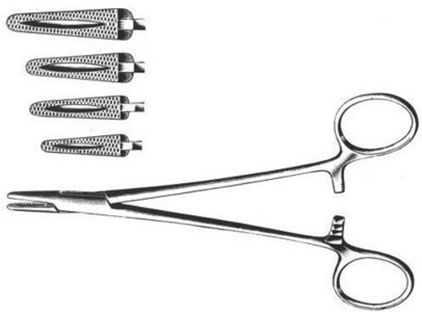 <p>grasp and manipulate surturing needles for wound closure</p>