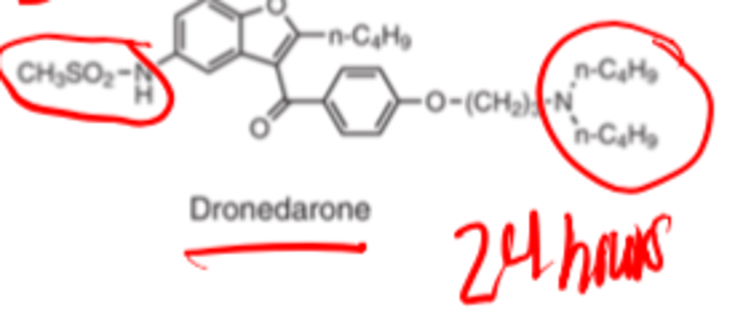 <p>- reduce lipophilicity</p><p>When compared to amiodarone</p>