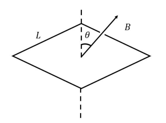 <p>What is the mag. flux equation of the figure?</p>