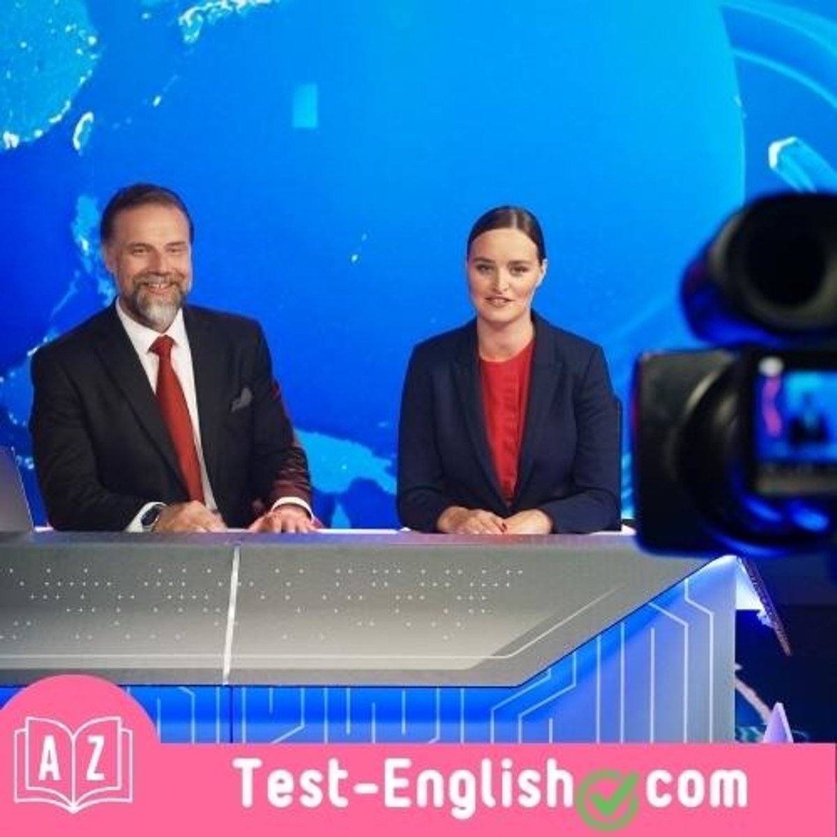 <p>The _____ who reads the news each night has a very clear voice.</p>