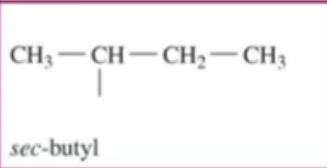 <p>CH3- CH- CH2- CH3 (bonds to central carbon on second C)</p>