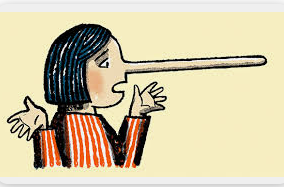 <p>to lie</p>