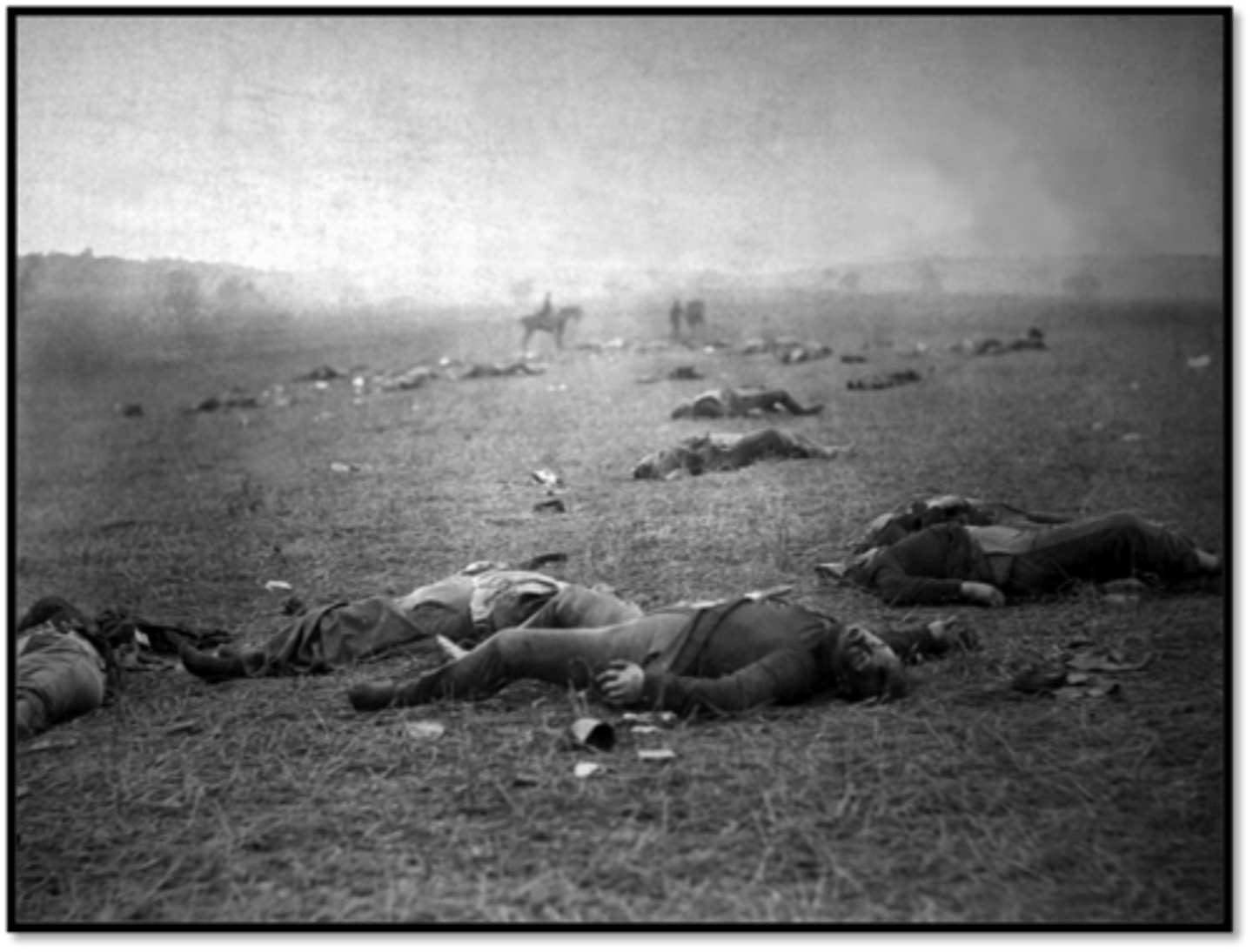 <p>Robert E. Lee attacked Gettysburg, declared an all out charge on the center of the Union troops. The Union defeated the confederacy, but both armies lost devastating amounts of men. Lee lost a third of his army. Union victory - Turning Point Battle</p>