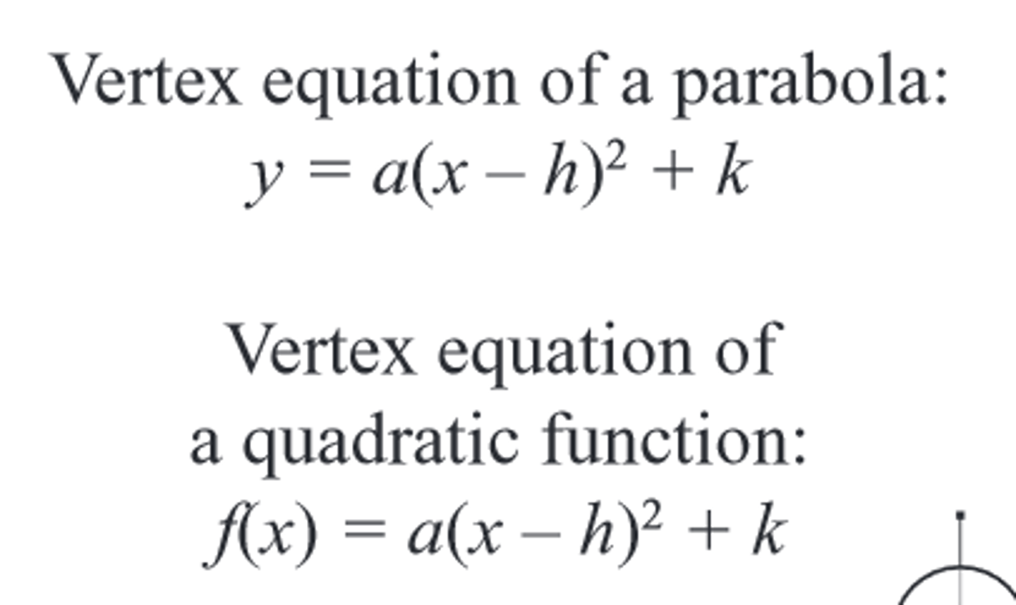 <p>an equation of function that has "x-squared" as its highest order exponent.</p>